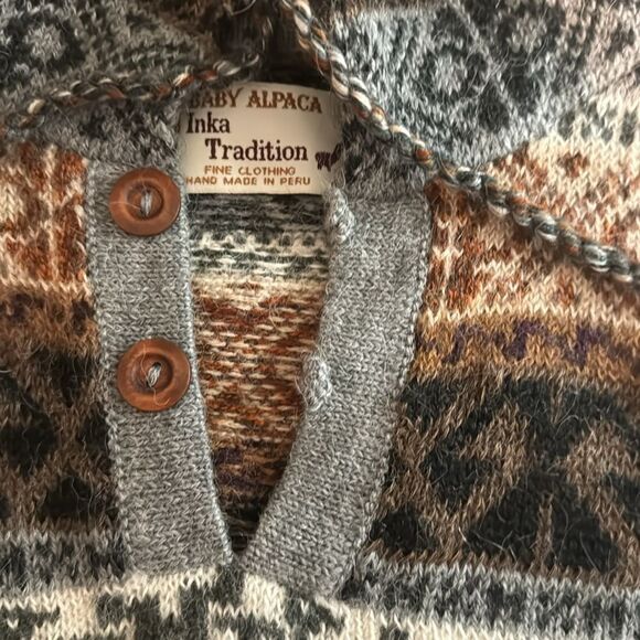 Inka Tradition Baby Alpaca Sweater Made in Peru - Picture 3 of 11